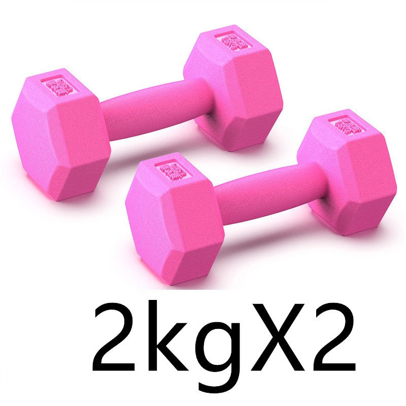 Rubberized Dumbbells Set for Arm Muscle Training Home Fitness Equipment