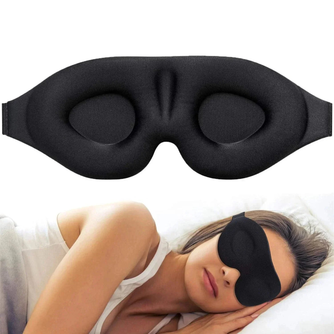 3D Concave Design Eye Mask – Light Blocking Sleep Aid