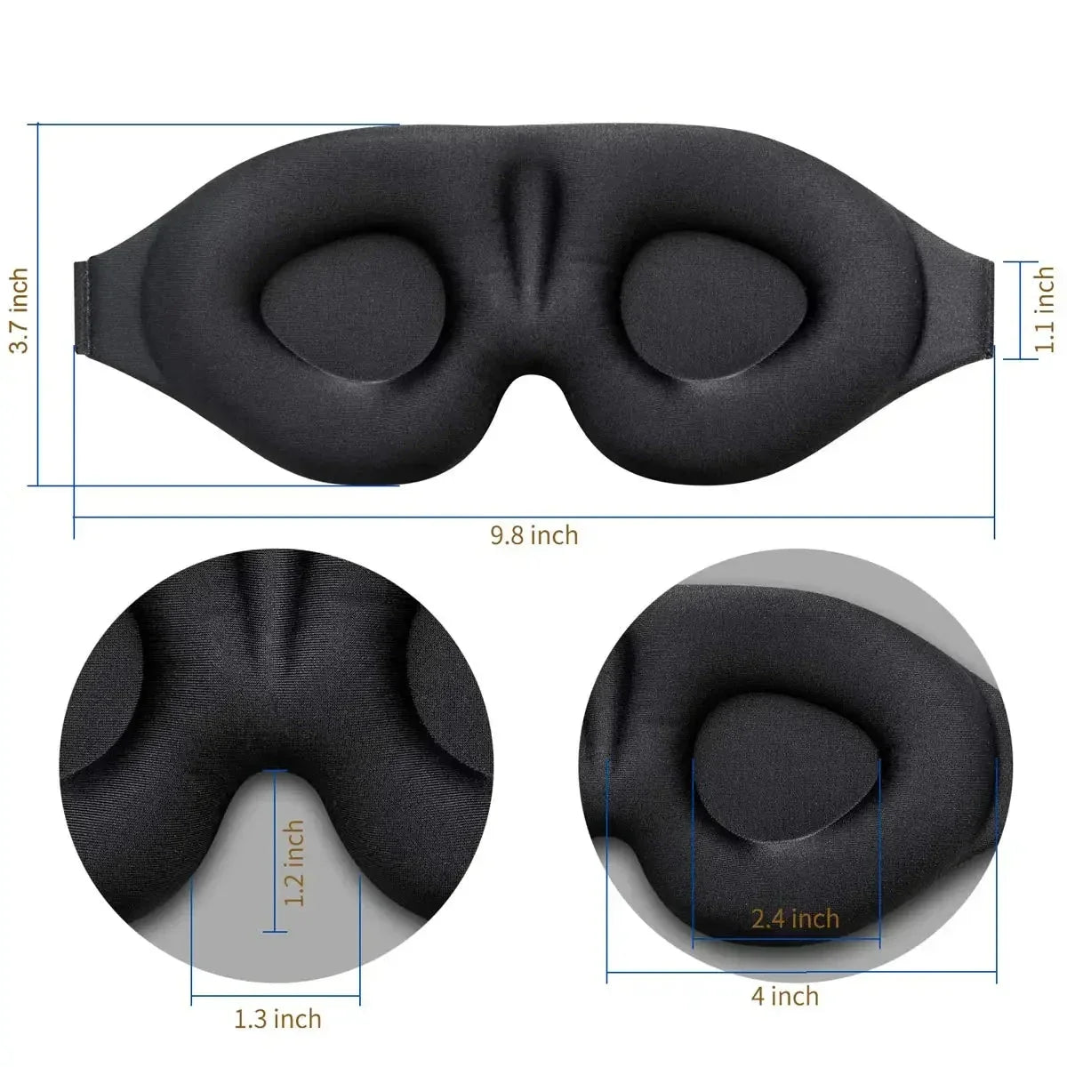 3D Concave Design Eye Mask – Light Blocking Sleep Aid