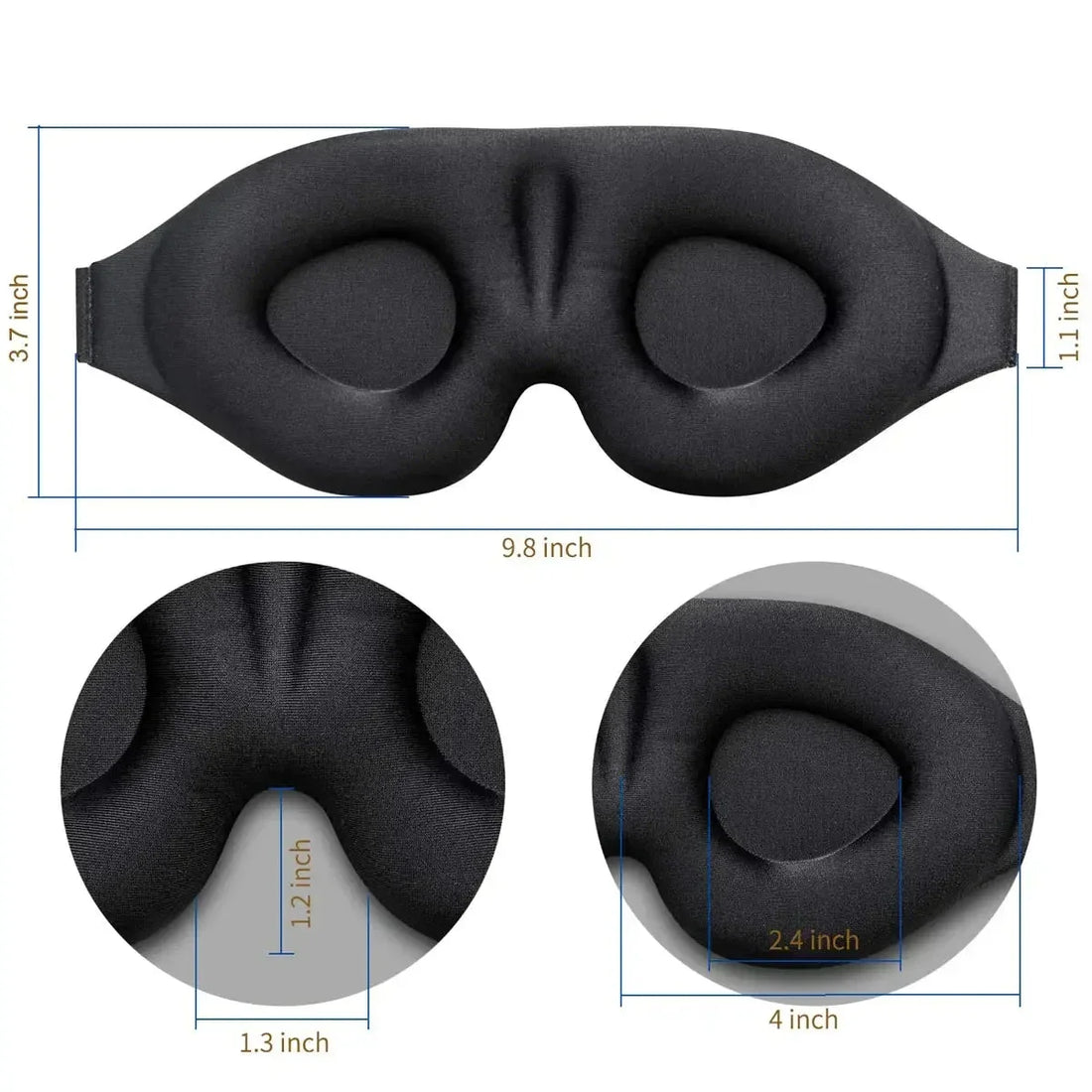 3D Concave Design Eye Mask – Light Blocking Sleep Aid