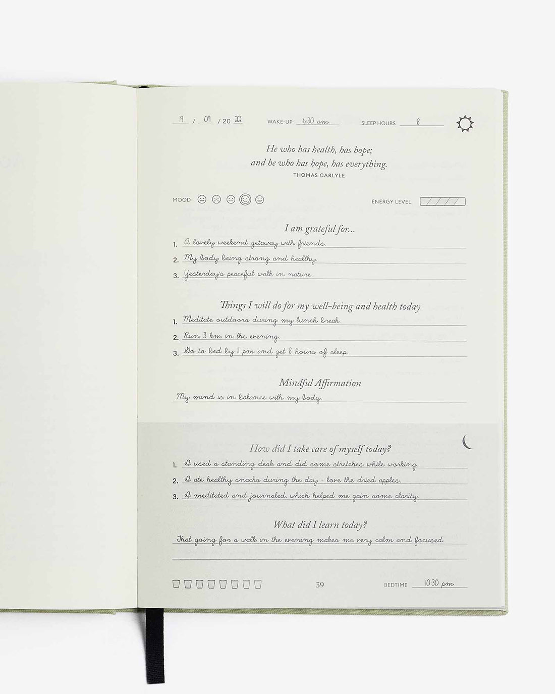 The Five Minute Journal Health & Fitness Edition