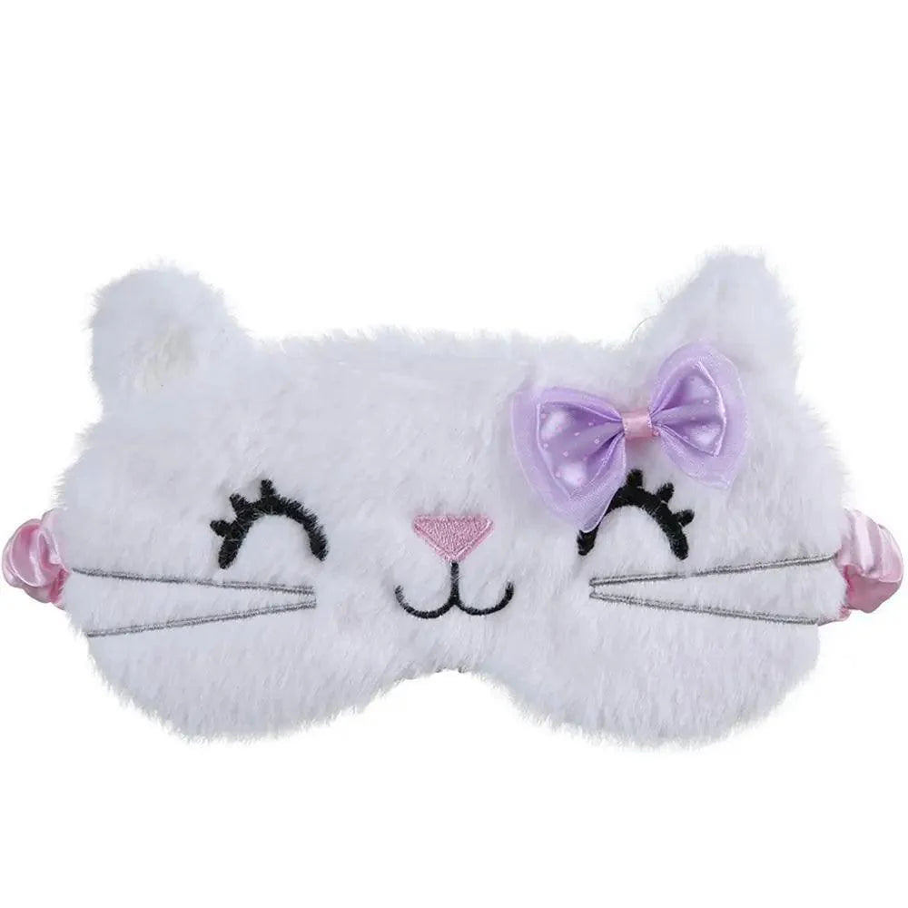 Cute Soft Cat Sleep Mask Comfortable Lightweight Travel Eye Cover