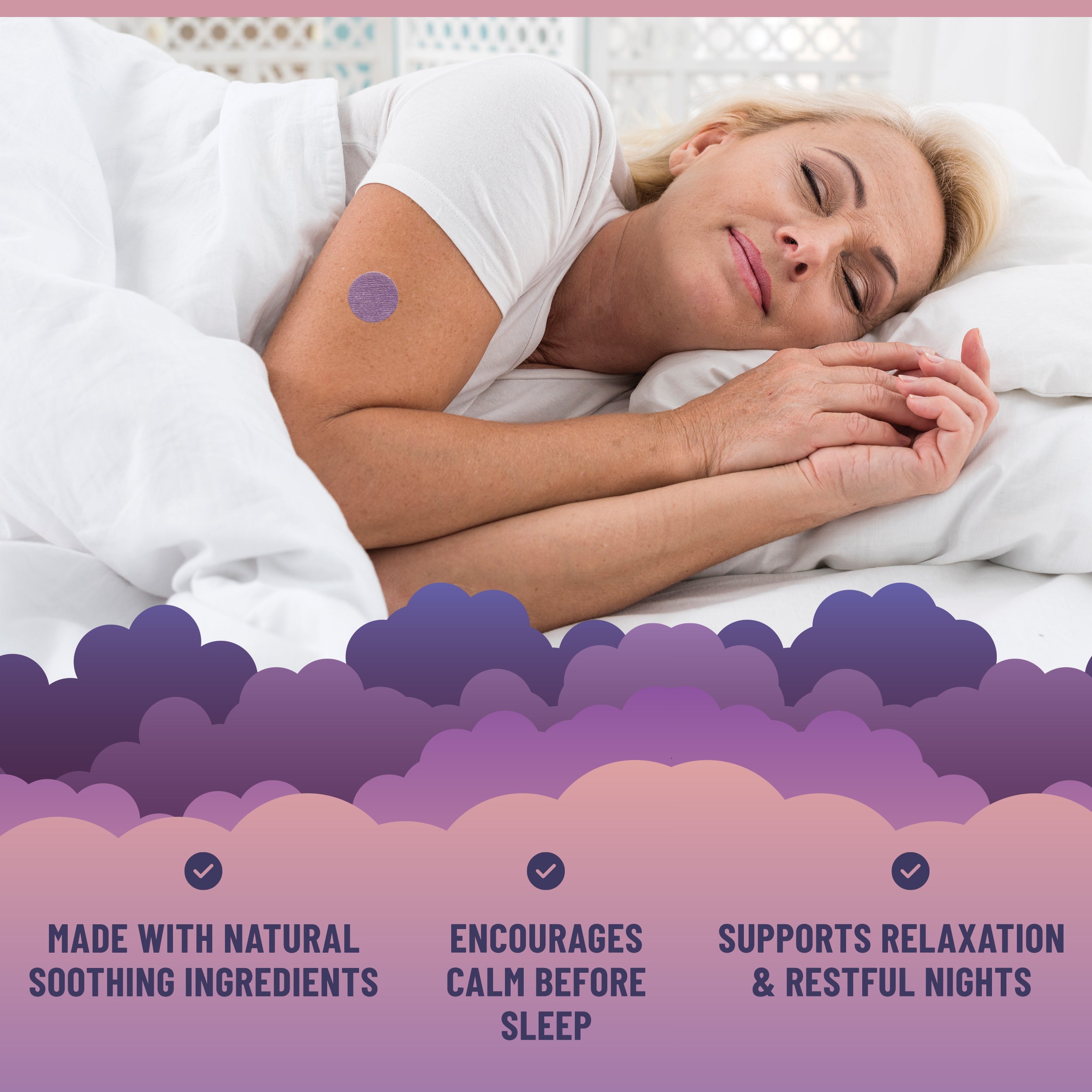 Sleep Patches Natural Aid with Melatonin Lavender Herbal Extracts