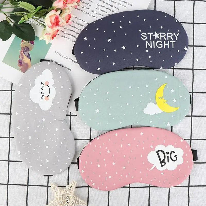 Kids Sleeping Mask Colorful Cartoon Blindfold Comfortable Travel Eye Cover